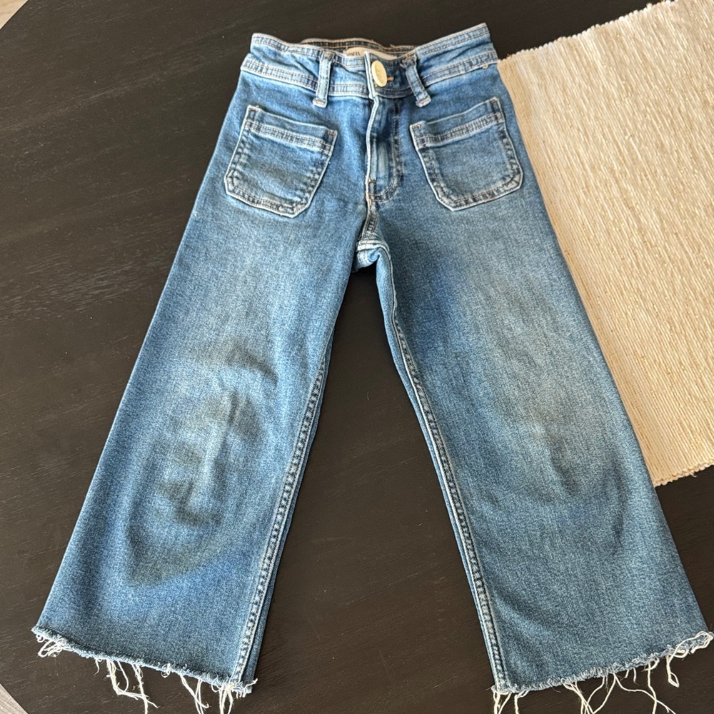 Zara Light Blue Wide Leg Jeans